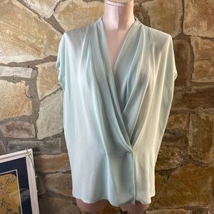 Vintage Mint Green Drape Blouse